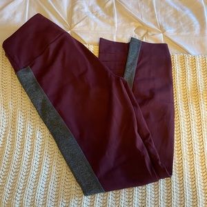 Maroon and Grey Leggings